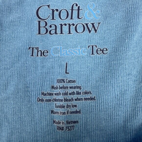 Croft & Barrow Womens Classic Long Sleeve T Shirt Blue Size Large - Picture 3 of 3